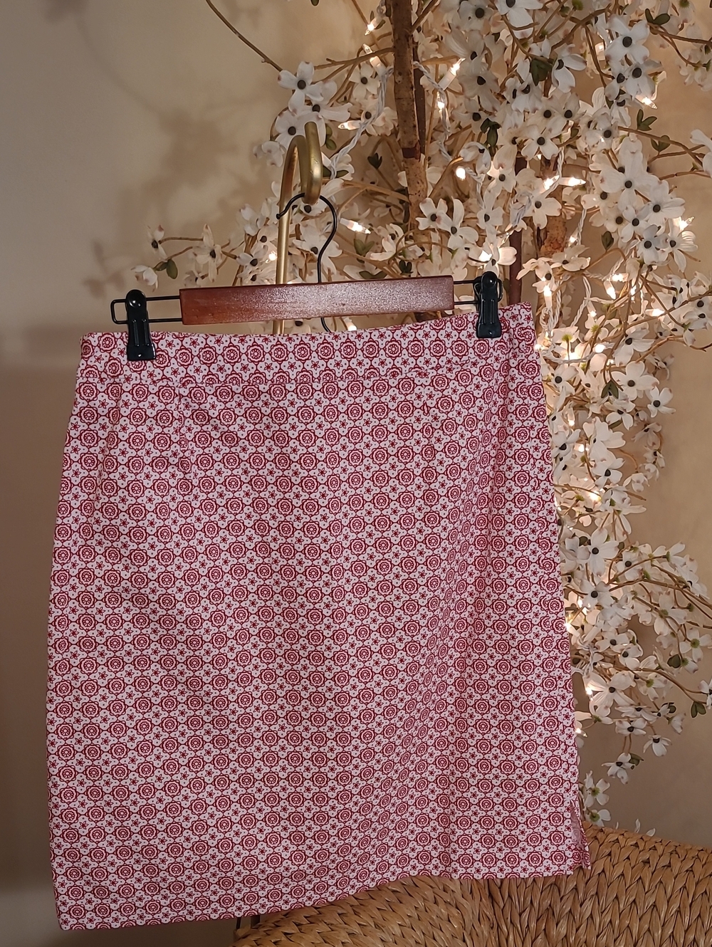 Red And White Gap Skirt